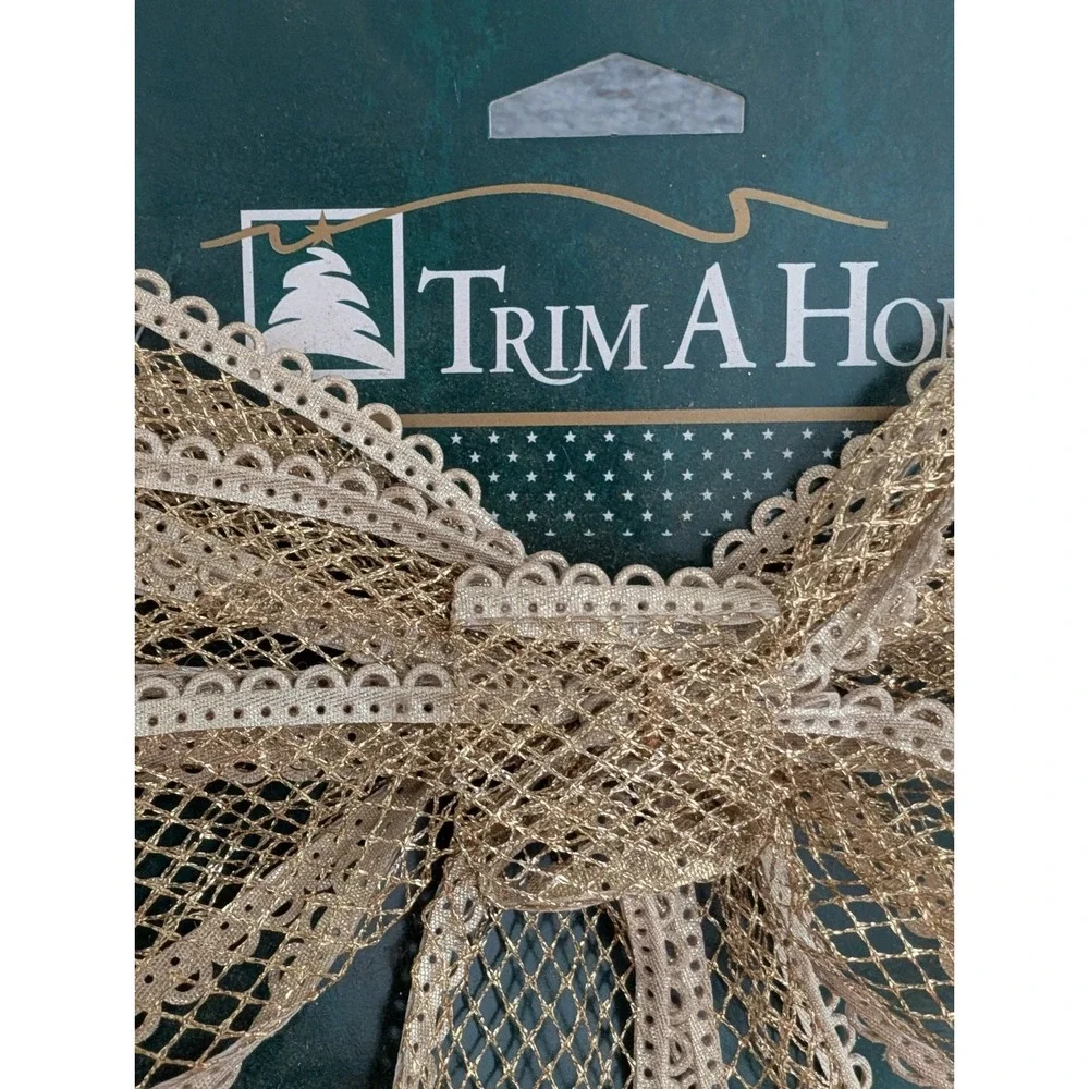 Vintage Trim‎ A Home Gold Christmas Bows, Brand New